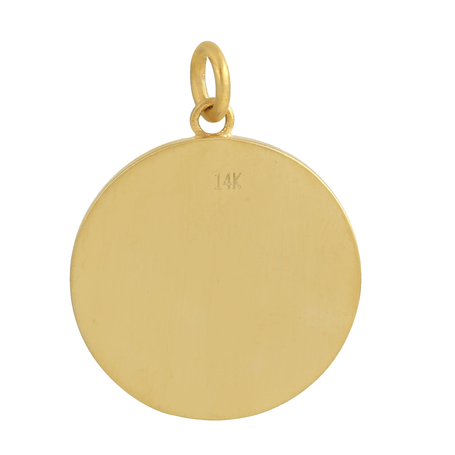 14K Yellow Gold Pave Natural Diamond Enamel Day & Night Charm Pendant Necklace - Elegant Jewelry Gift for Women, Perfect for Anniversary, Birthday & Valentine's Day