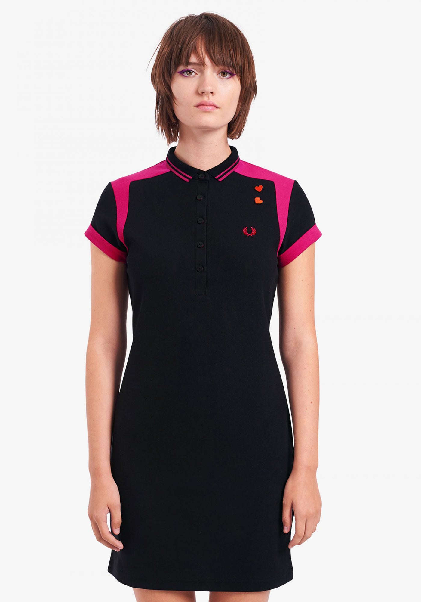 Amy Winehouse Inspired Black Panelled Pique Shirt Dress | Vintage Style Women's Fashion | Perfect for Concerts, Night Out & Retro Themed Parties