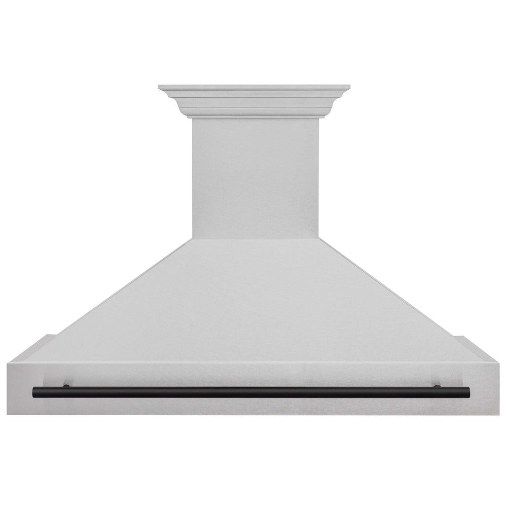 ZLINE Autograph Edition 48 Inch Stainless Steel Wall Mount Range Hood with Accent Handle (8654SNZ 48) - Professional Kitchen Ventilation for Modern Homes
