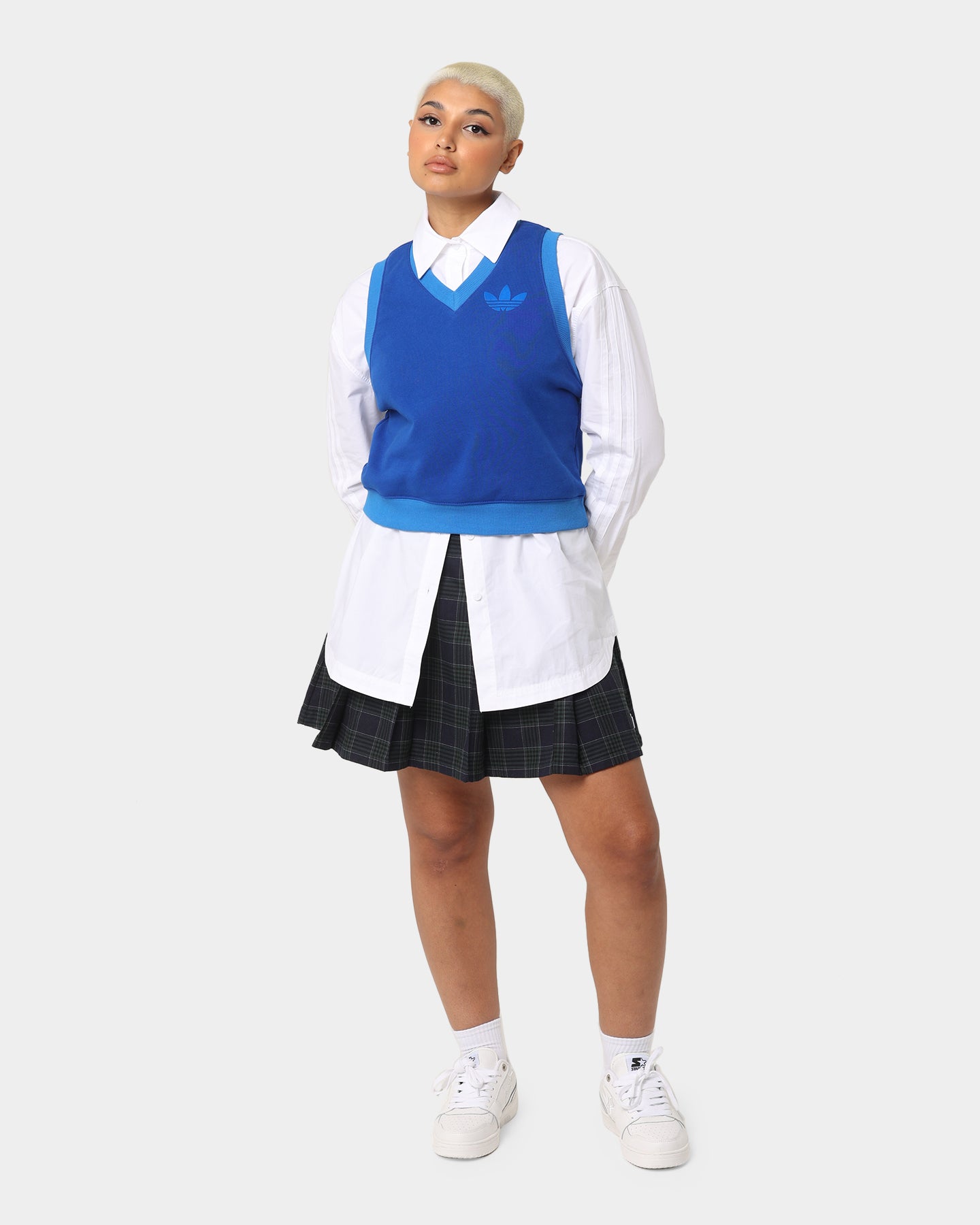 Adidas Adicolor Women's Sweater Vest in Collegiate Royal | Casual Pullover for Women | Perfect for Work, School & Everyday Wear