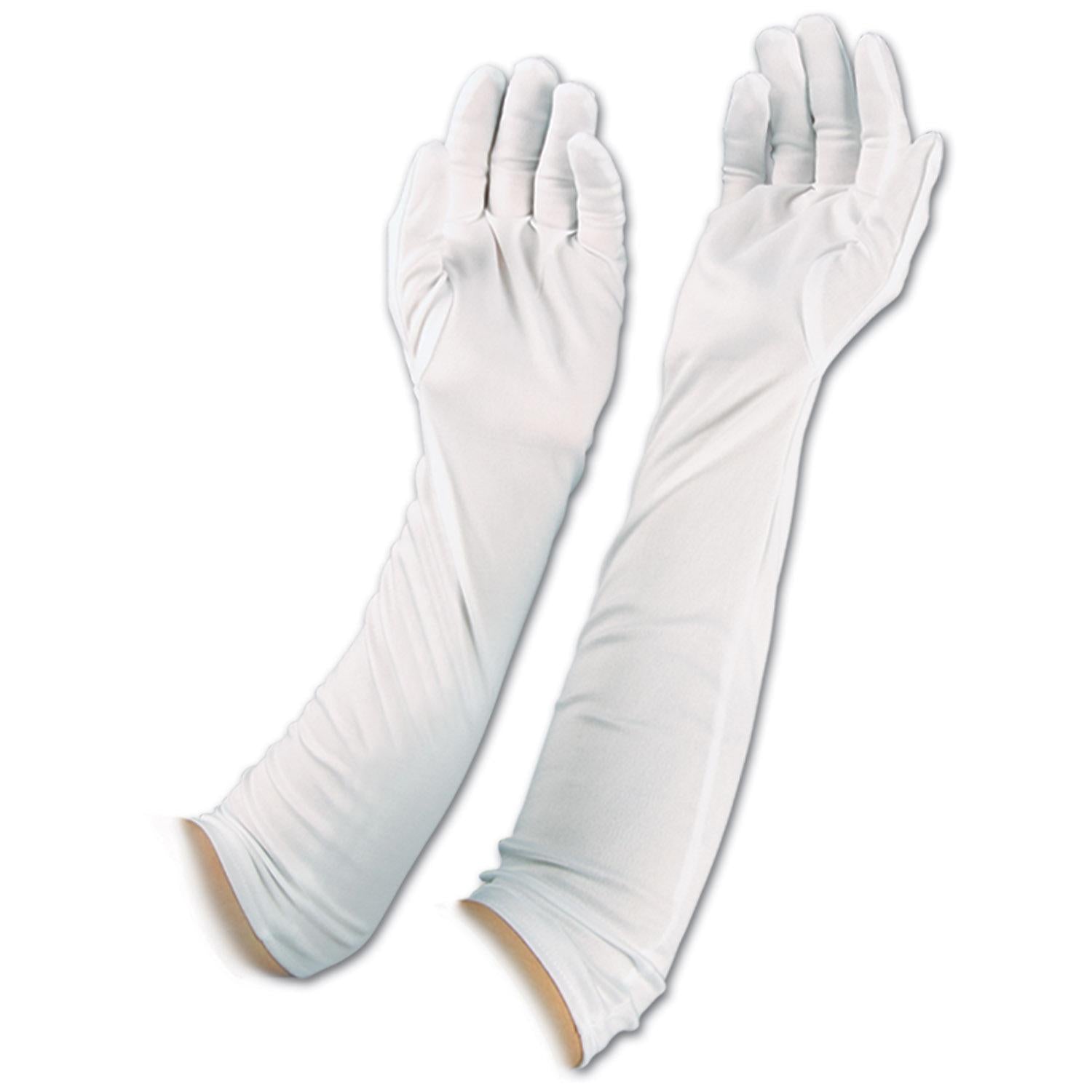 12 Pair Beistle Evening Gloves - Elegant White Opera Gloves for Women | Perfect for Weddings, Proms, and Formal Events