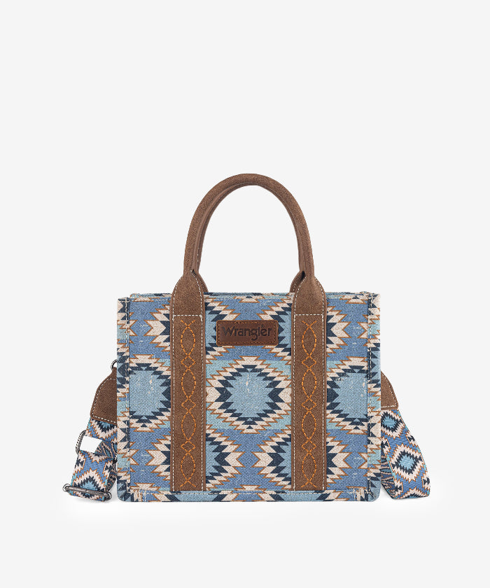 Wrangler Dual Sided Print Canvas Tote Bag - Stylish & Durable Reusable Shopping Bag for Women - Perfect for Groceries, Beach, Work & Travel