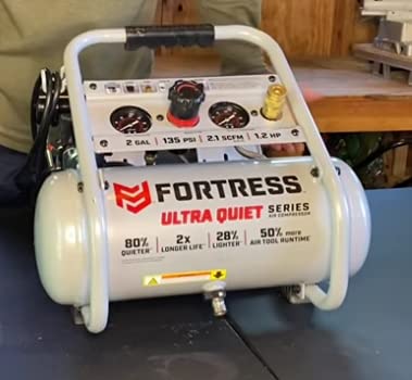 2 Gallon 135 PSI Ultra Quiet Portable Air Compressor - Lightweight & Powerful for Home DIY, Workshop, Jobsite, and Inflating Tires, Sports Equipment, Air Tools