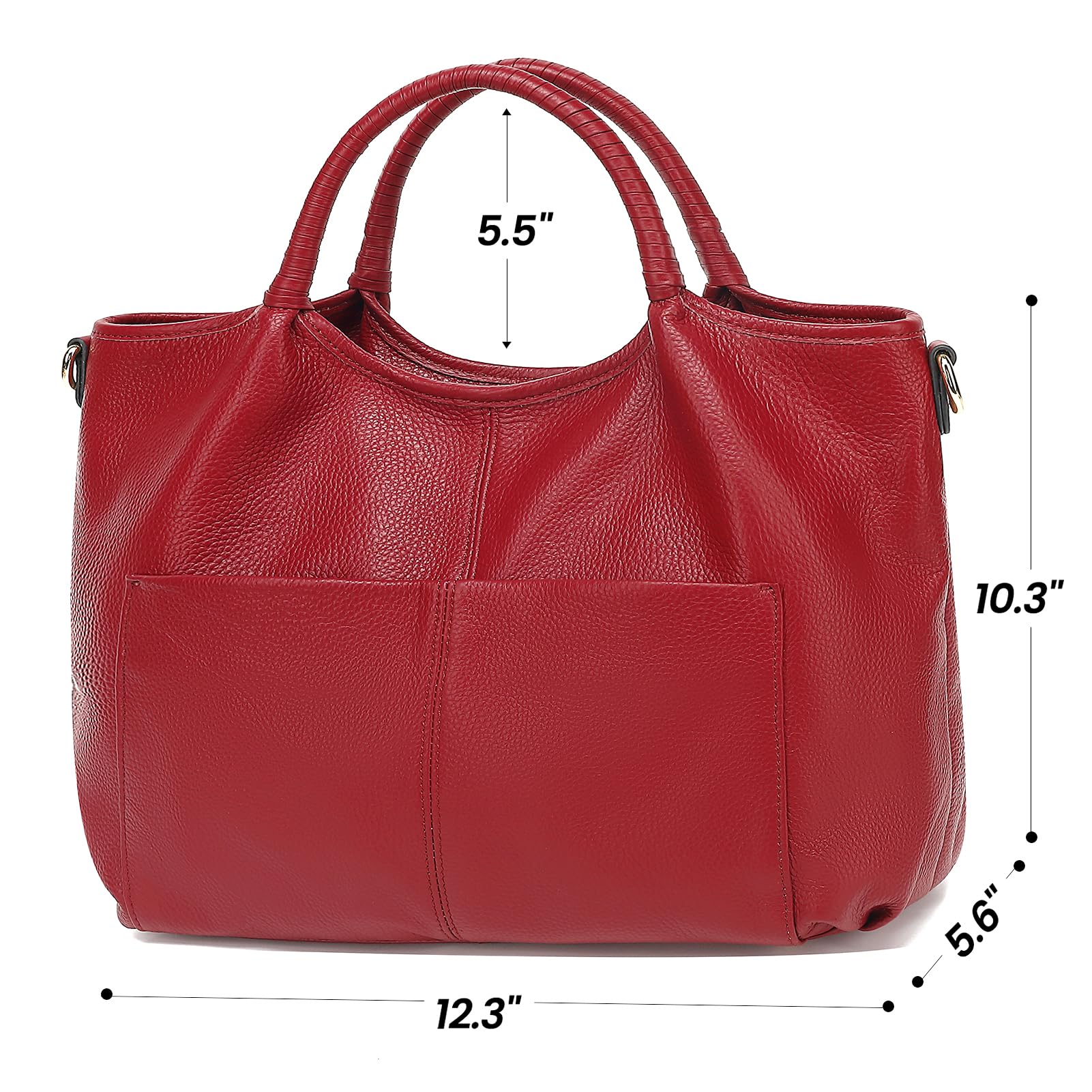 Genuine Leather Crossbody Shoulder Bags for Women - Designer Top Handle Satchel Purse - Perfect for Work, Travel & Everyday Use