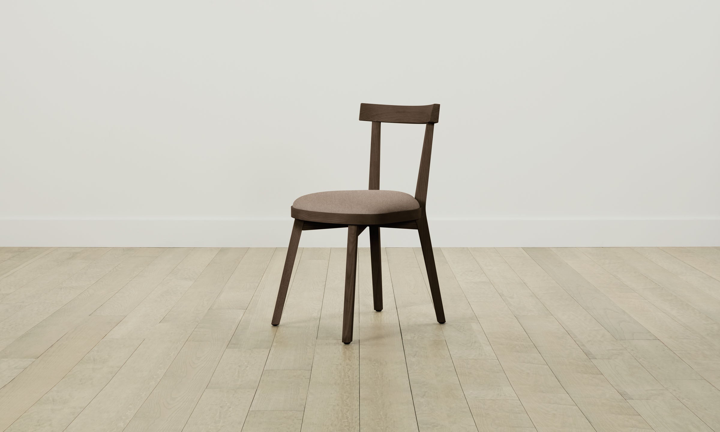Allen Dining Chair - Italian Brushed Wool Upholstered Fox Fabric - Elegant Modern Dining Room Seating for Home & Restaurant Use