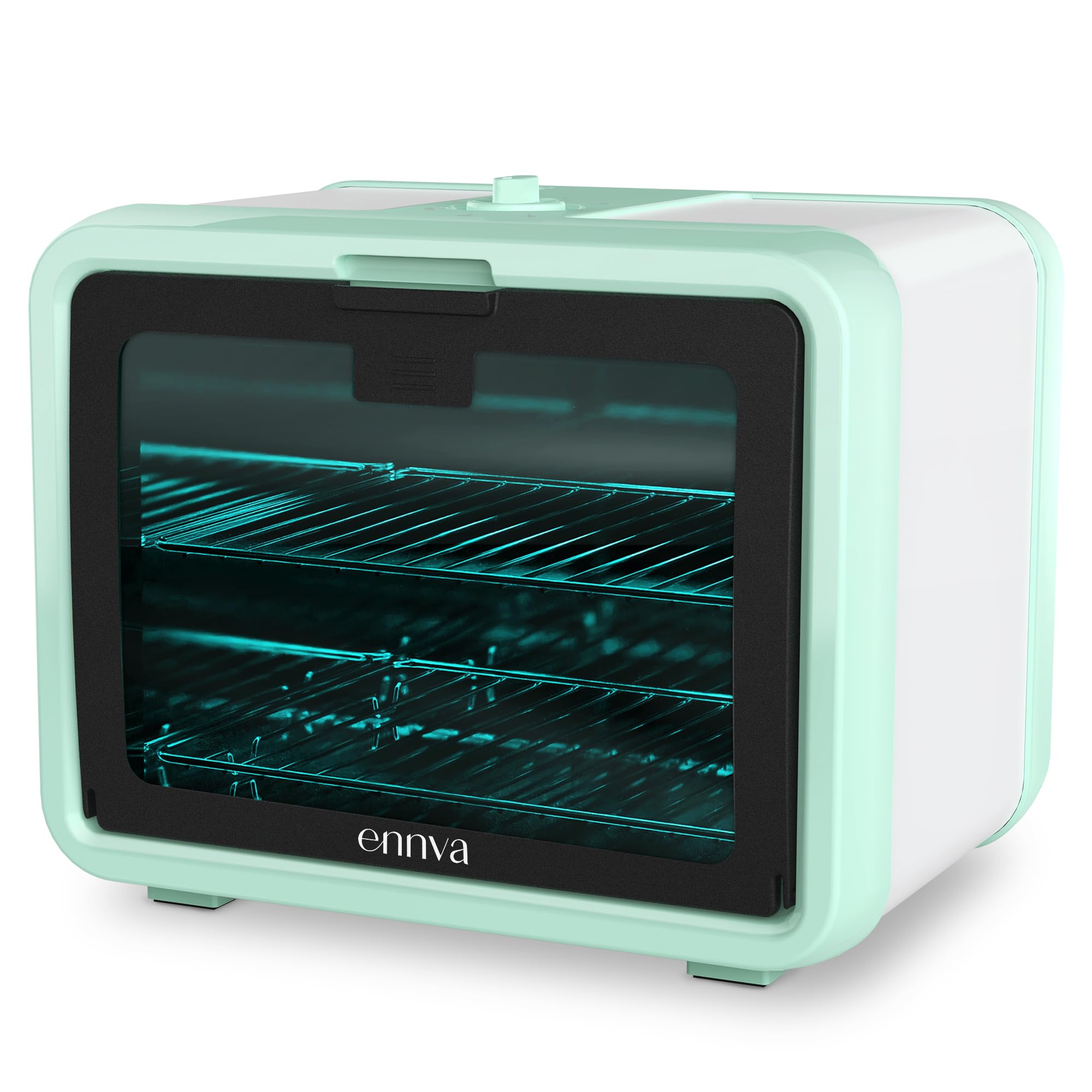 ENNVA UV Light Sanitizer for Nail Tools - Large Sterilization Box for Salon Equipment, Phones, Toys & More - Multi-Functional UV Cleaning Cabinet (Green) | Perfect for Nail Salons, Home Disinfection & Baby Item Sanitizing