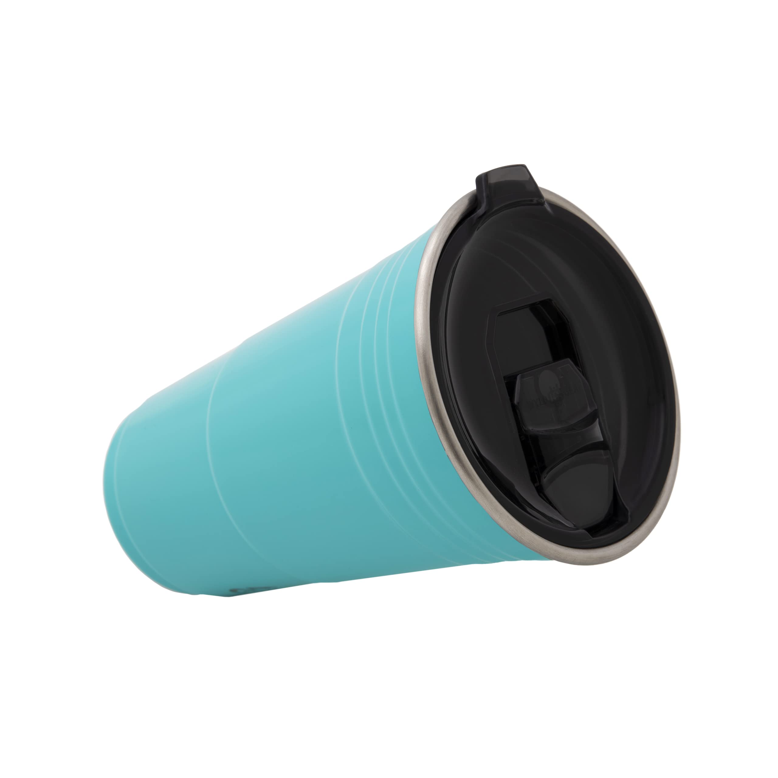 Wyld Gear 24 oz Insulated Stainless Steel Tumbler with Lid & Straw - Teal Blue Party Cup for Beer, Cocktails & Iced Drinks - Perfect for BBQs, Tailgating & Outdoor Events