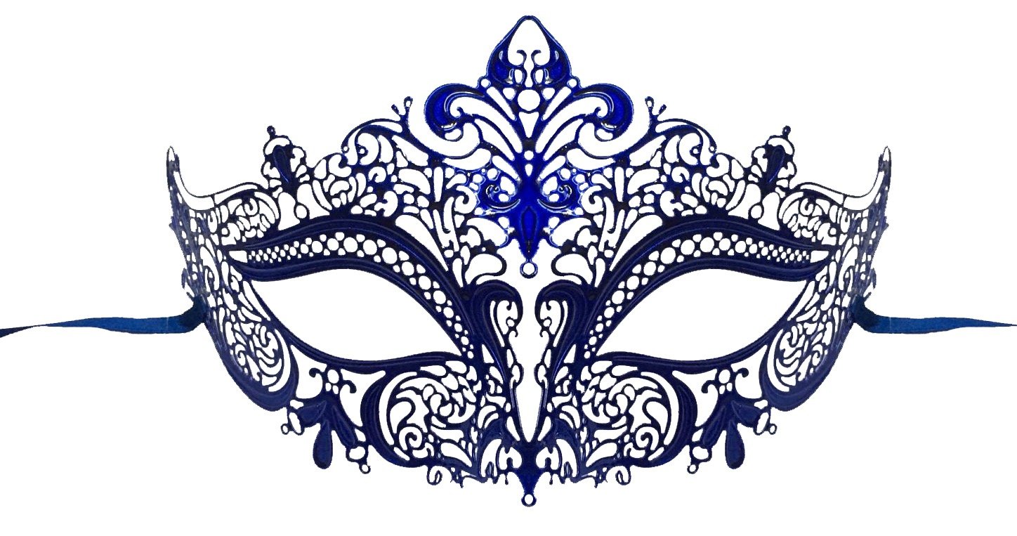 Elegant Venetian Masquerade Mask for Women - Laser Cut Metal Luxury Crown Mask - Perfect for Mardi Gras, Halloween Costumes & Venetian Carnival Parties