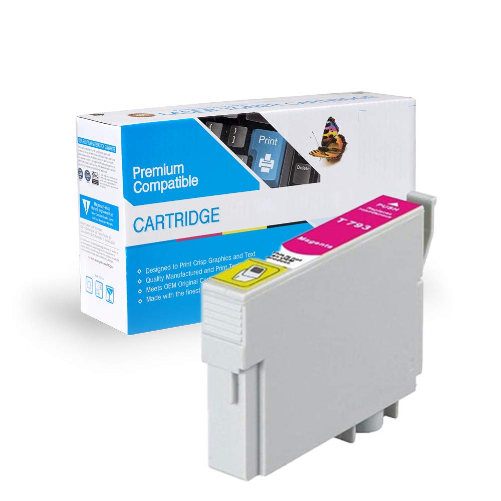 InkSurf Compatible Remanufactured Ink Cartridge Replacement for Epson T079320 (Magenta) - Works with Stylus Photo 1400 Printer | High-Quality Printing for Photos, Art Projects & Office Documents