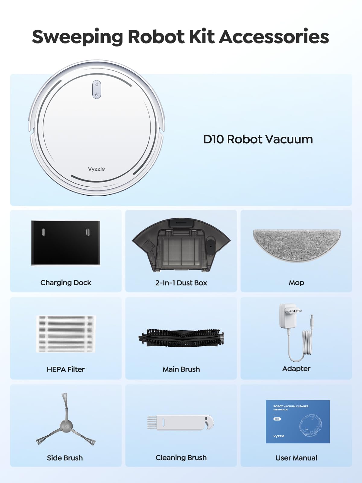 Vyzzle 5000Pa Robot Vacuum & Mop - 3-in-1 Lidar Navigation with App Control for Pet Hair & Carpets - Perfect for Hard Floors & Smart Homes