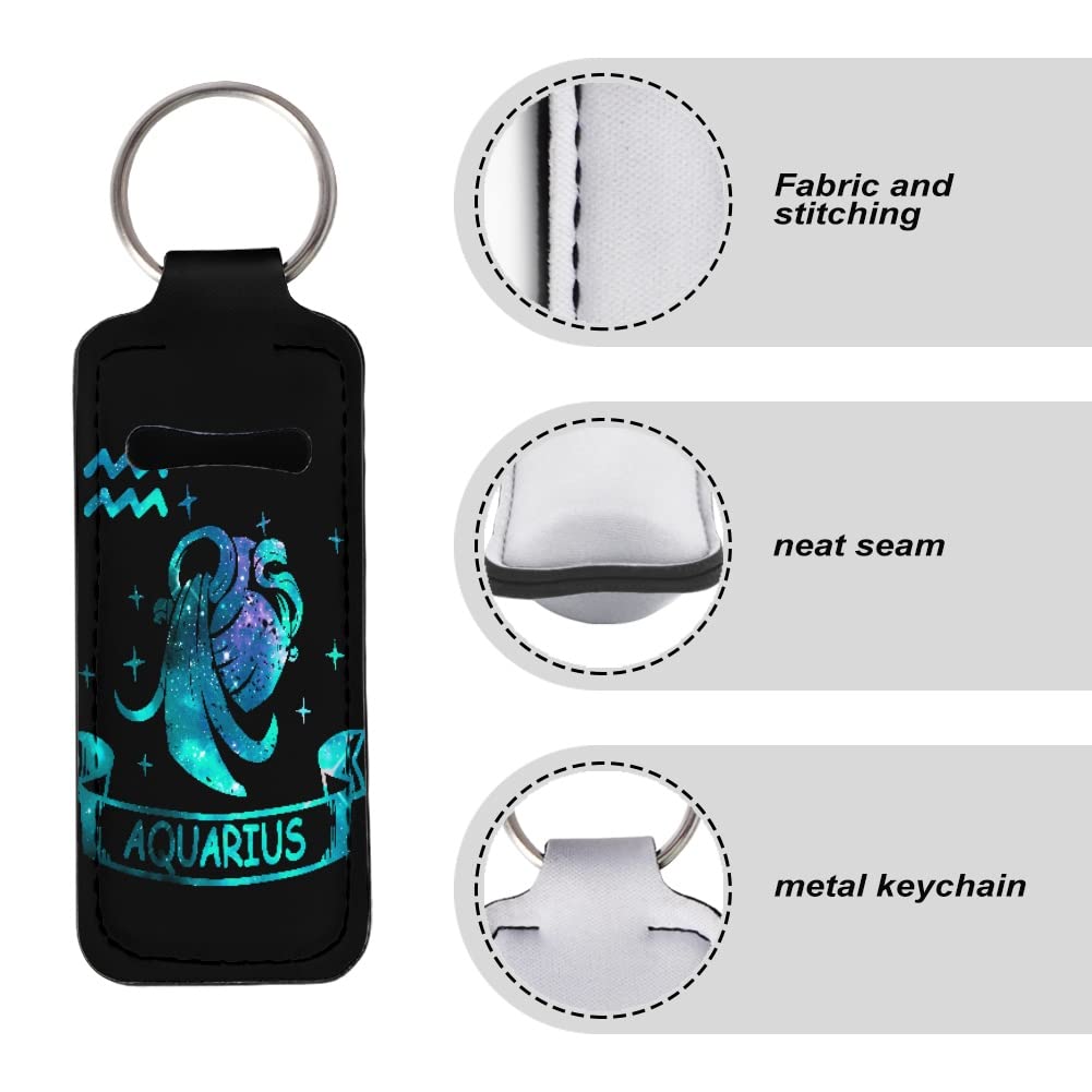 Dajingkj Lip Balm Holder Keychain - Portable Lipstick Case with Metal Ring, Chapstick Gloss Organizer for Purse & Backpack - Perfect for Travel, Gym, and Everyday Use