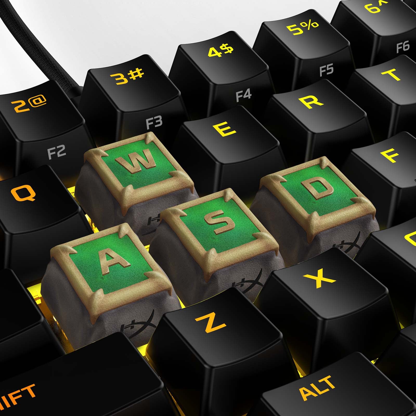 HX3D Custom Keycaps - RPG Movement Set for Mechanical Keyboards | Perfect for Gaming & Typing