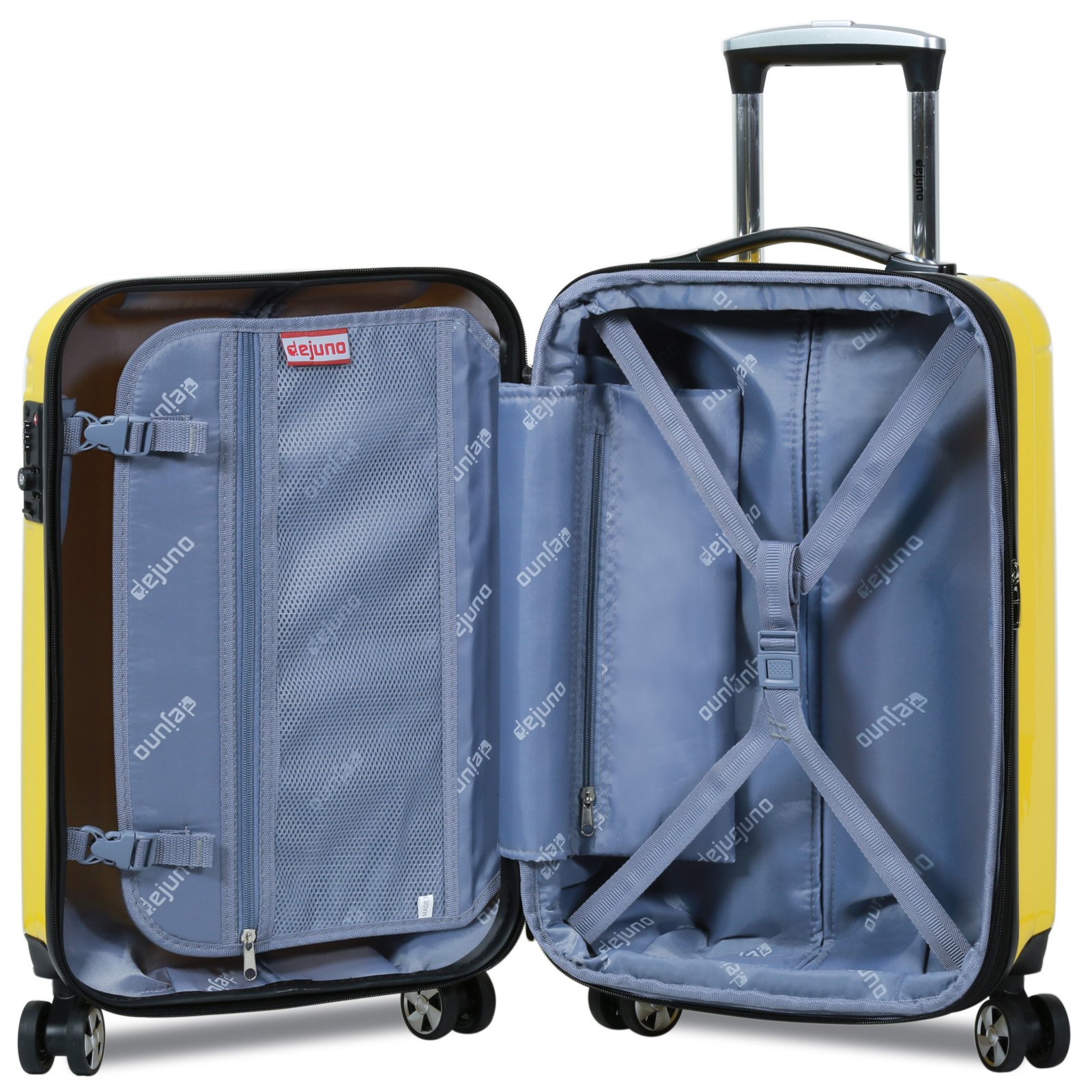 World Traveler Contour 3-Piece Hardside Spinner Luggage Set with TSA Lock - Lightweight Durable Suitcase for International Travel & Business Trips (Yellow, One Size)