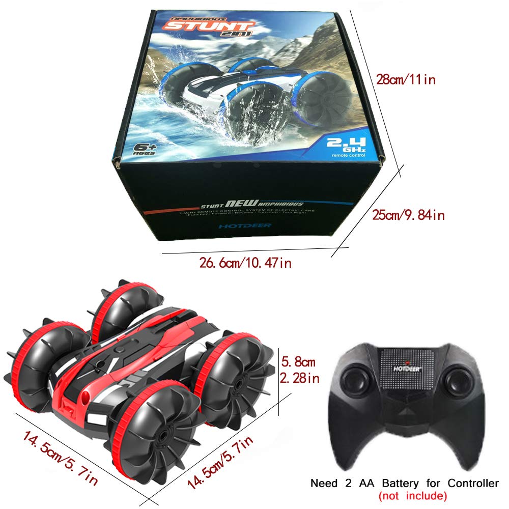**Best Remote Control Cars for Kids - 4WD 2.4Ghz Waterproof RC Stunt Vehicles, Off-Road Rock Crawler & Pool Water Toys - Perfect Gift for Boys & Girls (Christmas, Birthday, Party) - Indoor & Outdoor Play**
