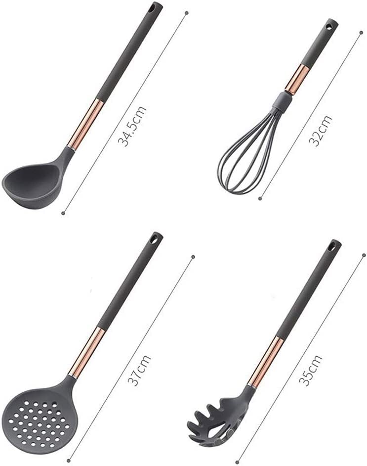 Premium 7-in-1 Silicone Kitchen Utensil Set - Heat Resistant, Non-Stick & Dishwasher Safe Cooking Tools with Ergonomic Handles (Spatula, Spoon, Turner) - Perfect for Baking, Frying & Everyday Cooking