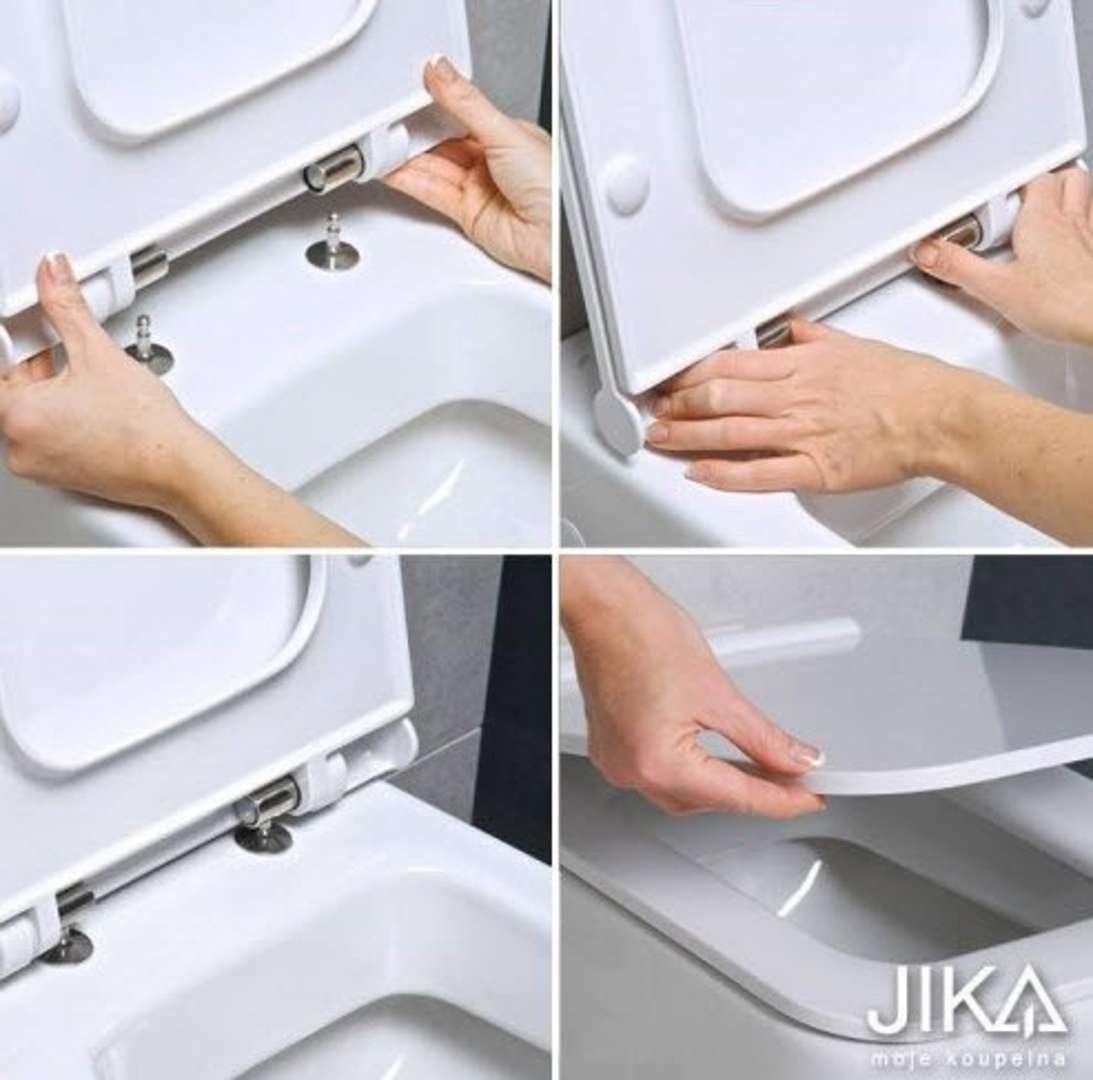 Cubito Pure Jika Slow Close Toilet Seat Cover - Soft Close Bidet Compatible Toilet Seat for Bathroom, Home & Office Use
