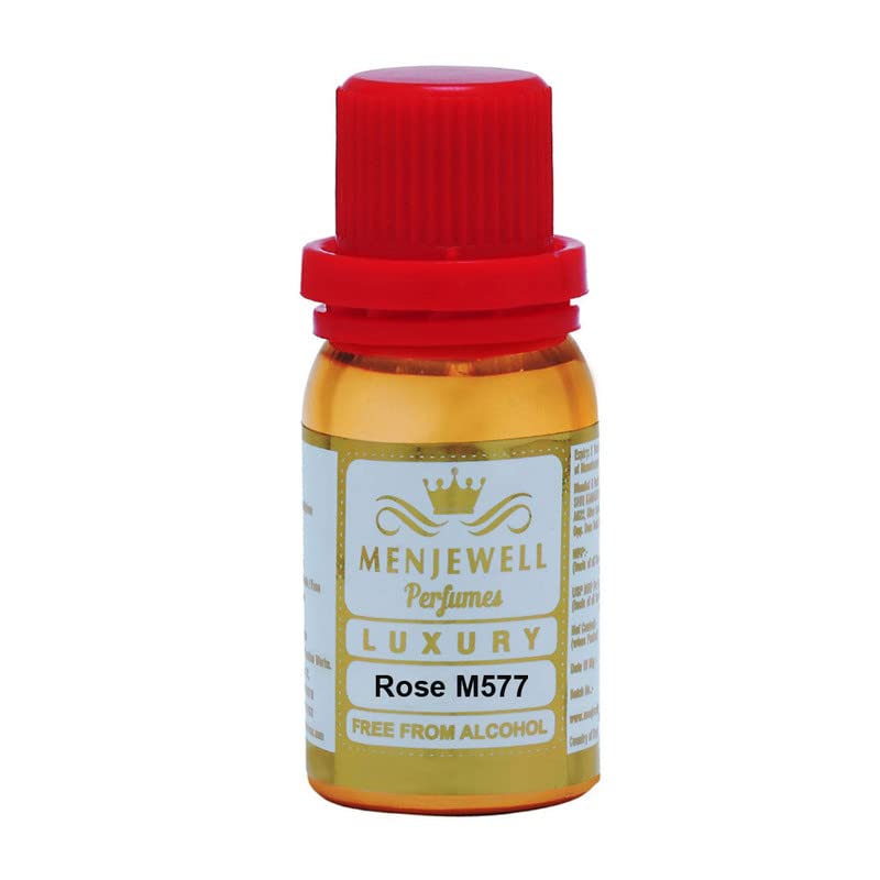 Menjewell Rose Non-Alcoholic Attar Perfume Oil - 15ml Floral Scent for Women, Aromatherapy & Daily Fragrance