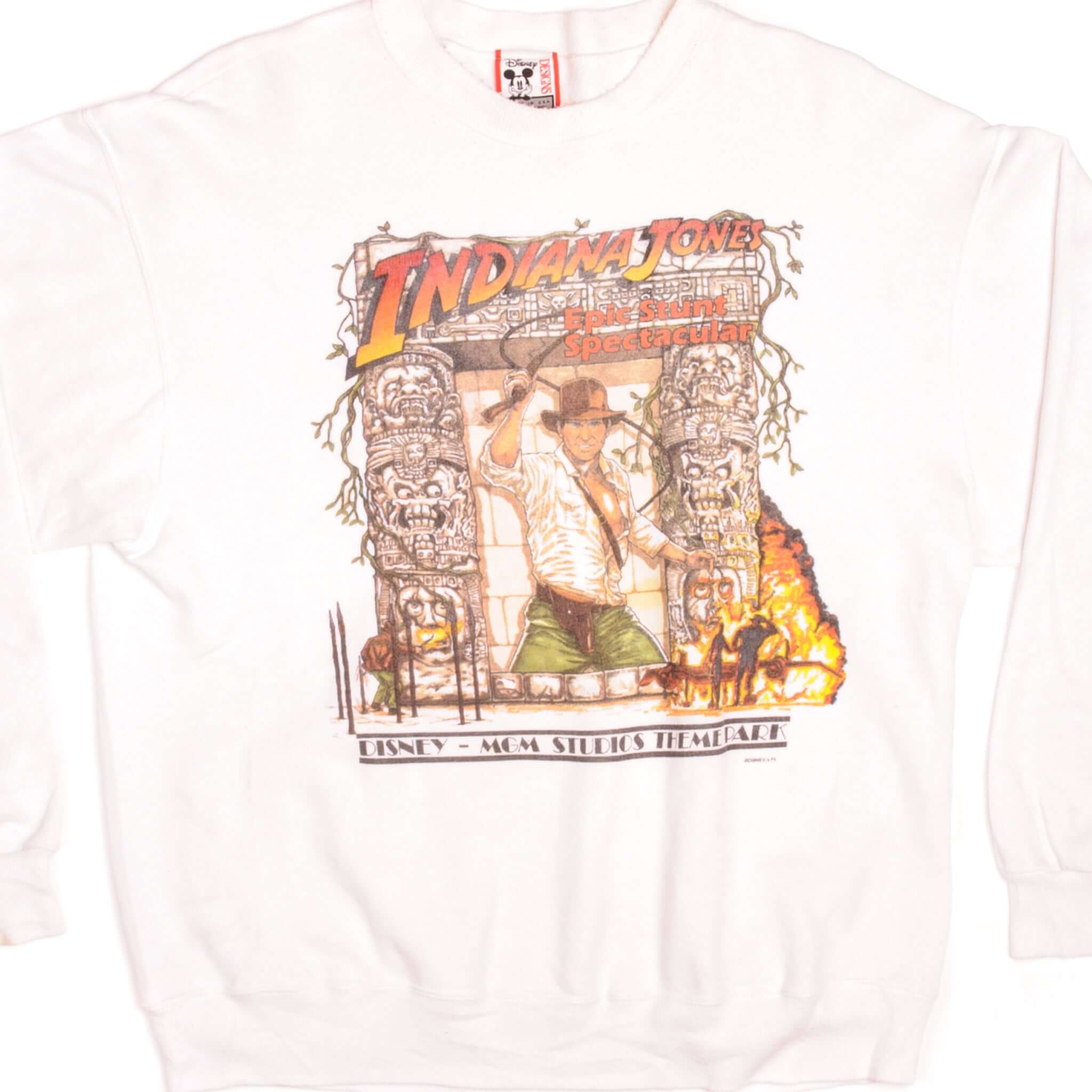 Vintage 1990s Disney Indiana Jones Sweatshirt - Size Large - Made in USA - Retro Movie Fan Gift & Casual Wear for Men and Women