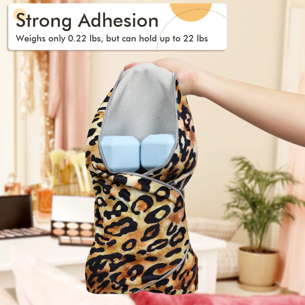 Magic Makeup Bag - Large Travel Cosmetic Organizer for Fashion Lovers (Leopard Print) | Perfect for Travel & Daily Use