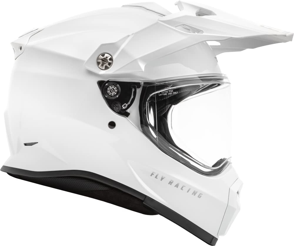 Fly Racing Trekker Helmet - DOT Certified Motorcycle Helmet for Men & Women - Lightweight & Ventilated (White, Small) - Perfect for Street Riding, Commuting & Adventure Tours