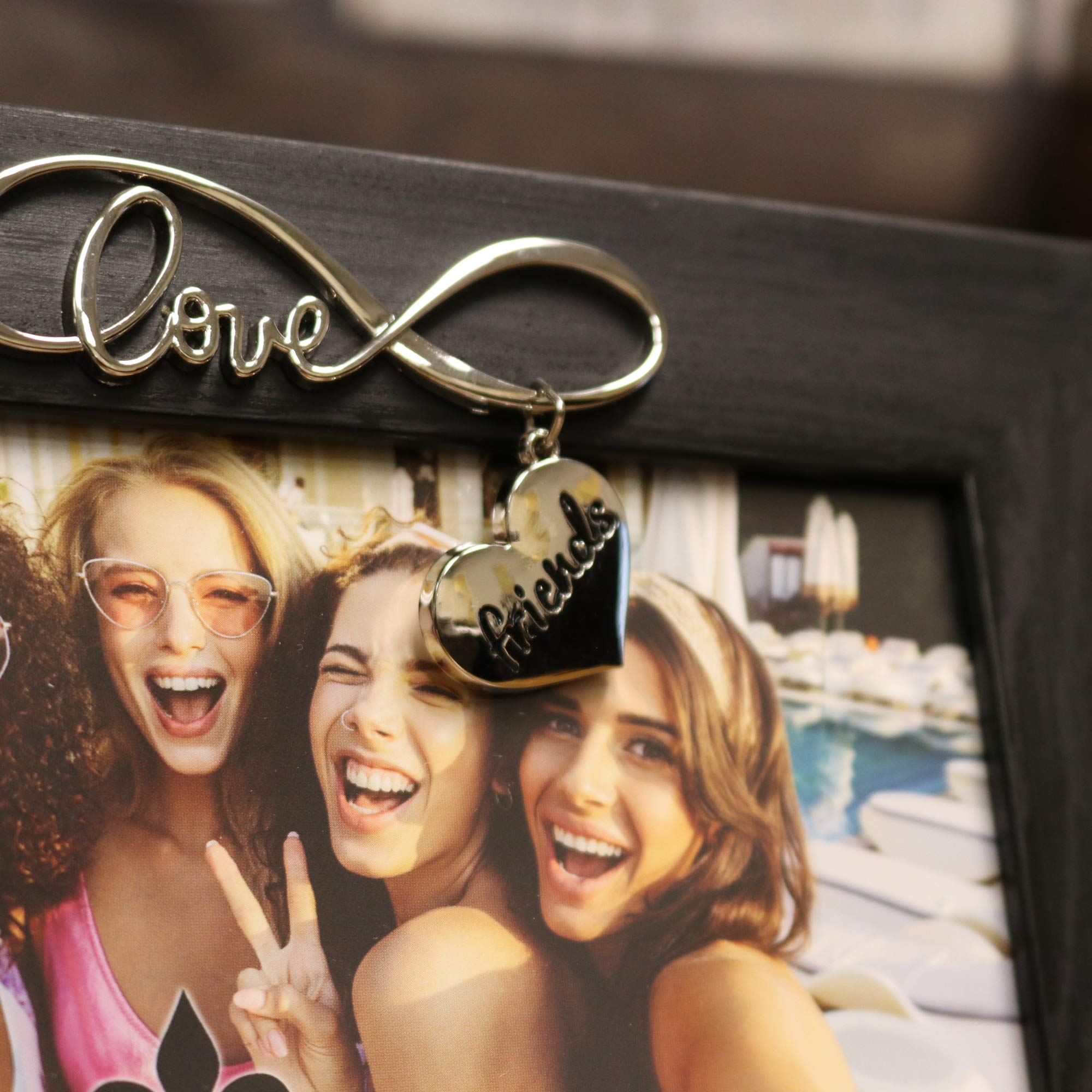 Lawrence Frames Infinity Love Picture Frame 6x4 Inches - Elegant Black Photo Frame for Wedding, Anniversary, Home Decor & Gifts - Perfect for Displaying Cherished Memories