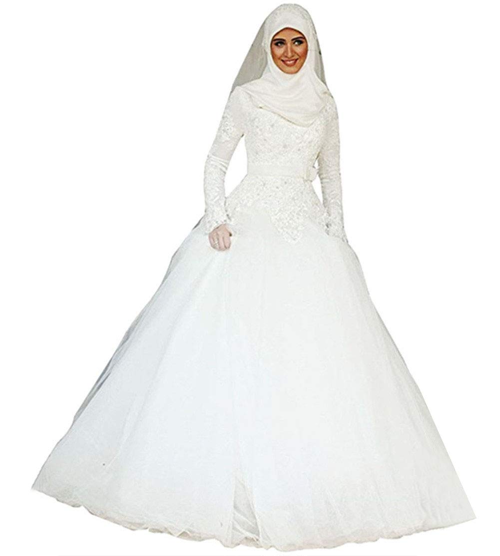 Elegant Muslim A-Line Wedding Dresses for Women | Modest Bridal Gowns | Perfect for Islamic Ceremonies & Formal Occasions
