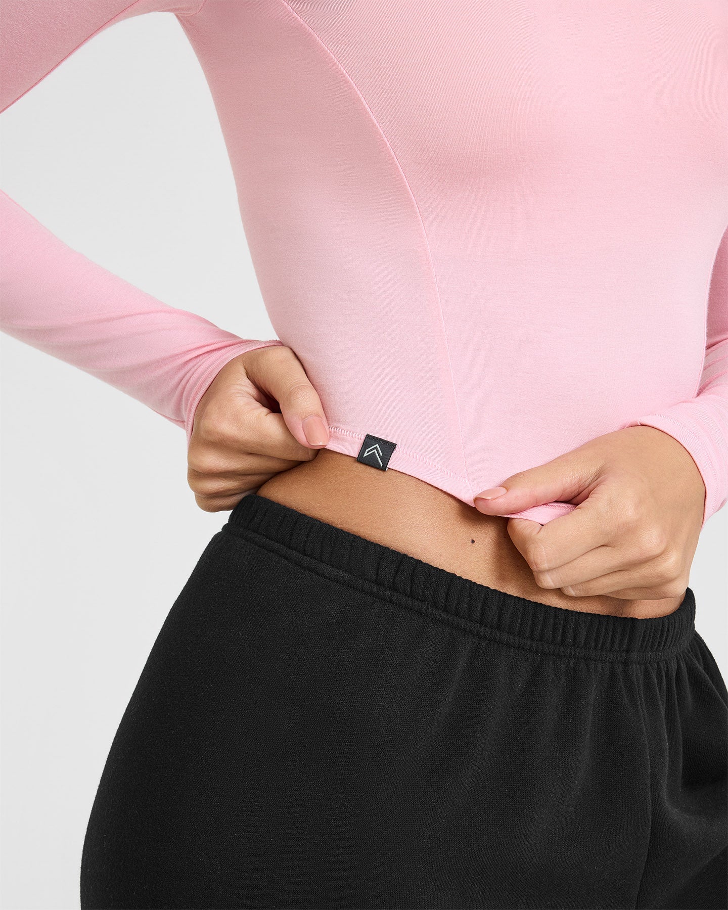 Soft Mellow™ Mid-Long Sleeve Top in Petal Pink | Comfortable Women's Blouse for Work, Casual & Date Nights