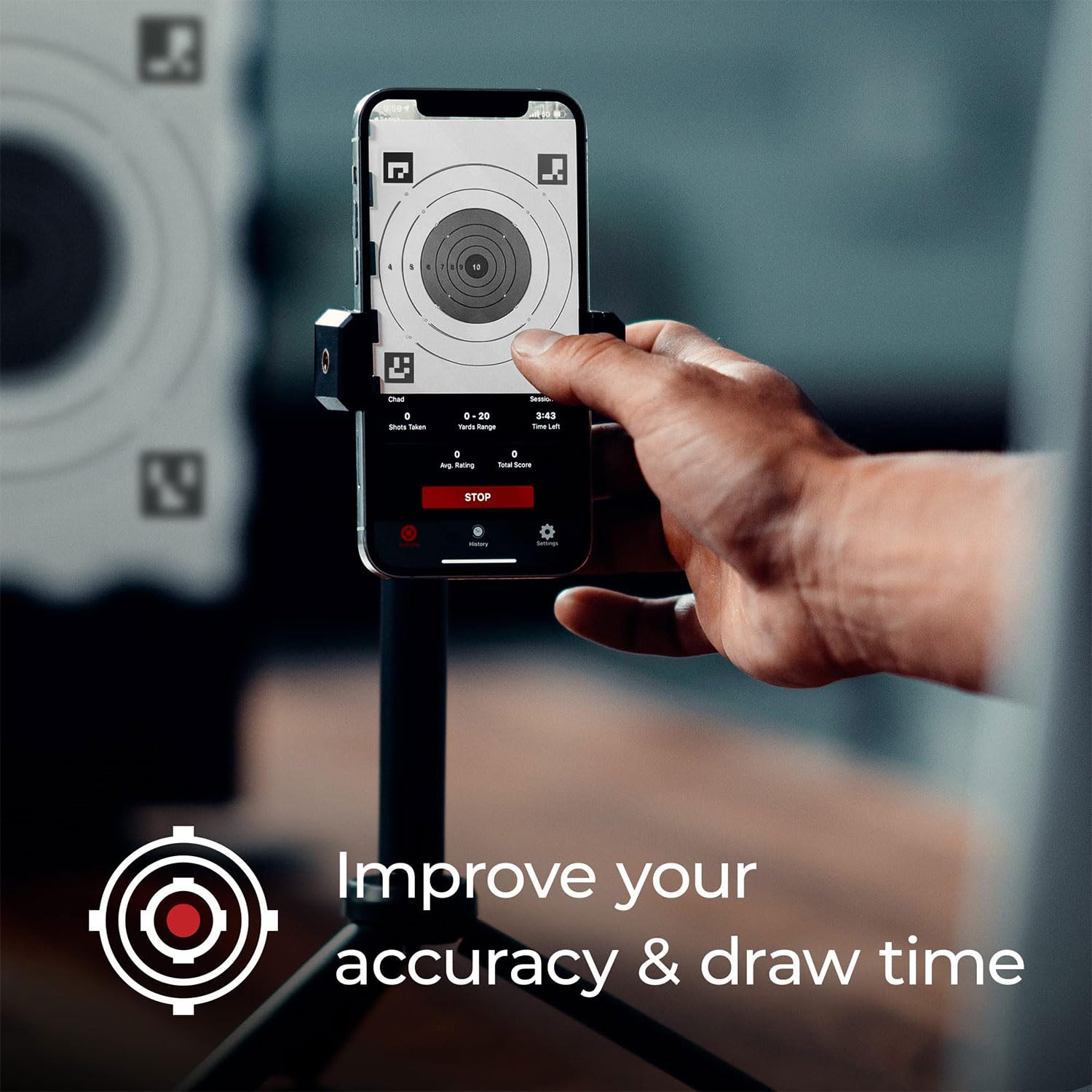 Strikeman Dry-Fire Laser Training System for Pistols - Laser Target Shooting Practice Kit with Free App (No Subscription), Cartridge, Target & Phone Holder - Perfect for Home Defense Training & Indoor Shooting Practice