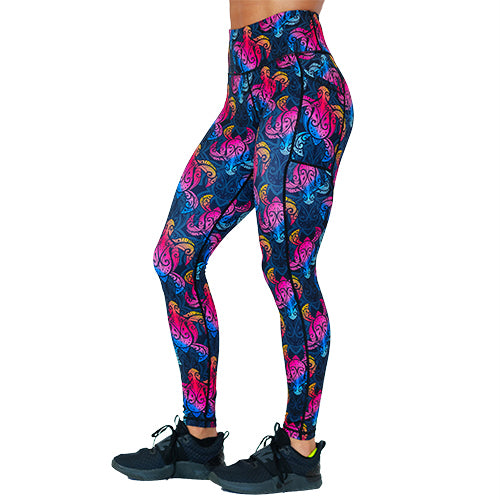 Shell Yeah Leggings - High Waisted Yoga Pants for Women, Soft & Stretchy Workout Leggings - Perfect for Yoga, Gym, Running & Casual Wear