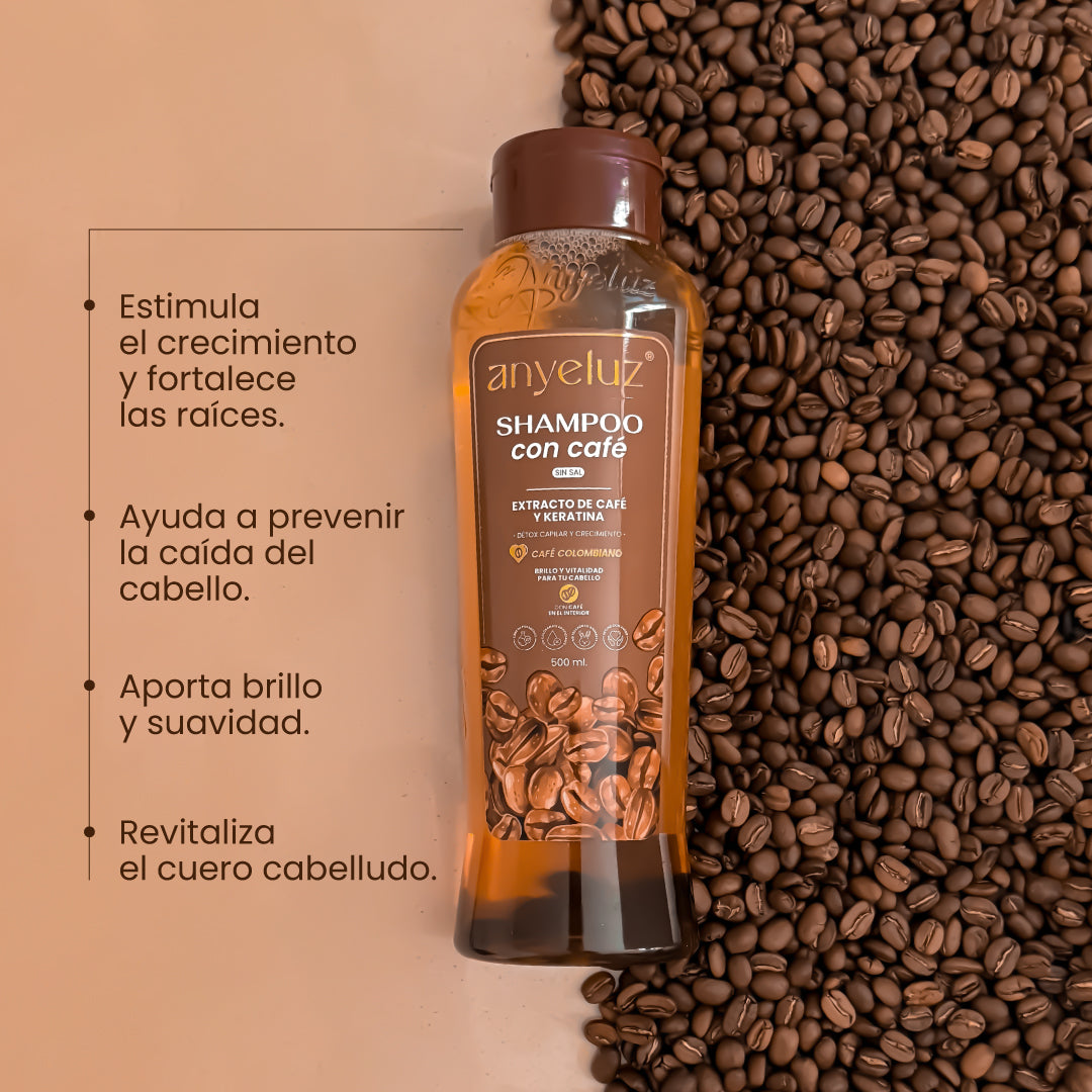 Anyeluz Caffeine Shampoo for Hair Growth & Thickening - Volumizing & Strengthening Treatment for Men & Women - Perfect for Daily Use & Scalp Care
