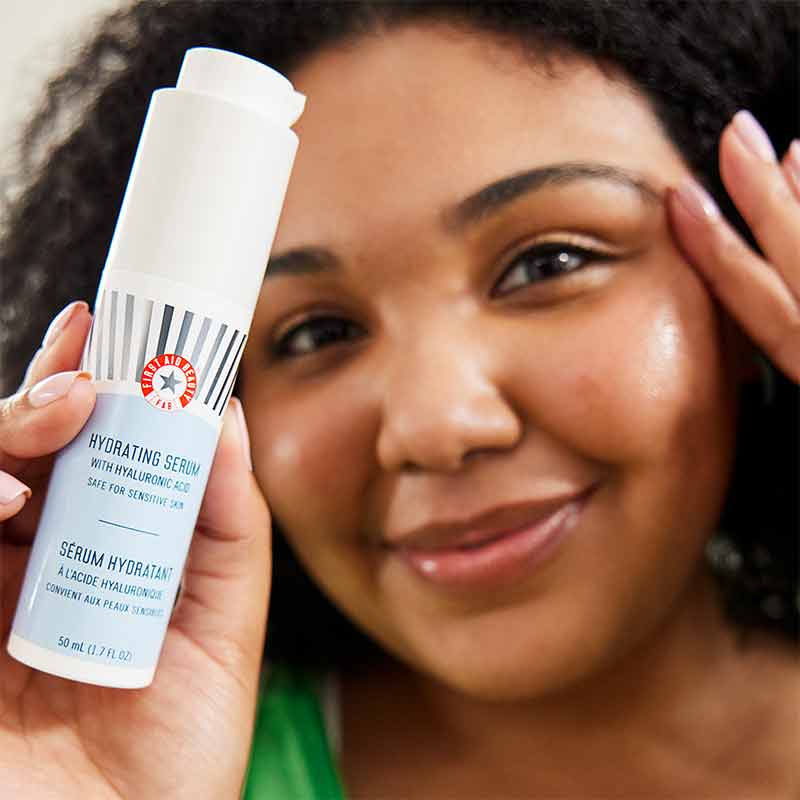 First Aid Beauty Hydrating Serum With Hyaluronic Acid - Moisturizing Face Serum for Dry Skin - Perfect for Daily Skincare Routine & Nighttime Hydration