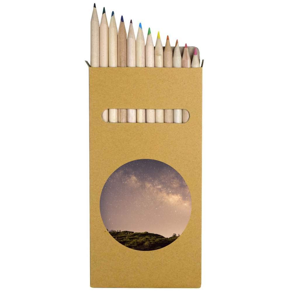 Azeeda 12-Piece 'Starry Night Sky' Colored Pencil Set - 178mm Long Vibrant Art Pencils for Drawing, Sketching & Adult Coloring Books (PE00011854) | Perfect for Artists, Students & DIY Craft Projects