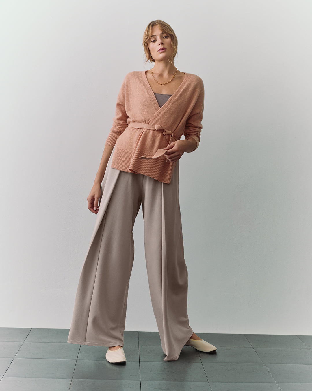 French Terry Pleated Pants for Women - Soft & Comfortable High Waist Lounge Pants - Perfect for Yoga, Travel & Relaxation at Home