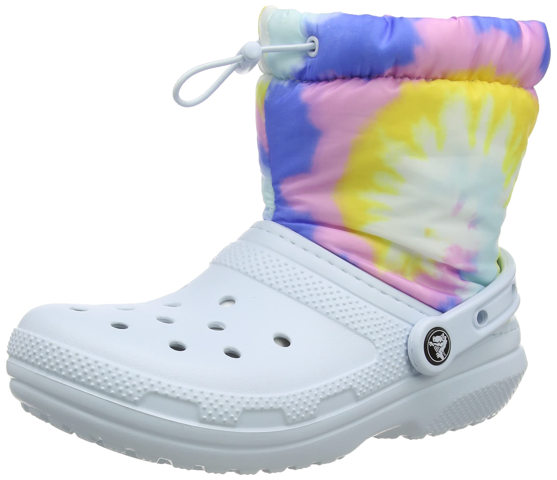 Crocs Unisex Classic Lined Neo Puff Tie Dye Boot - Waterproof Winter Snow Boots for Men & Women - Perfect for Cold Weather, Outdoor Activities & Casual Wear
