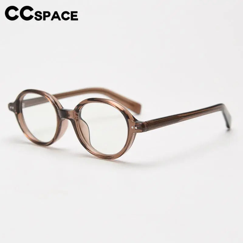 CCspace Women's Full Rim Oval TR90 Titanium Eyeglasses Frame 56970 - Lightweight & Durable Glasses for Work, Reading & Fashion