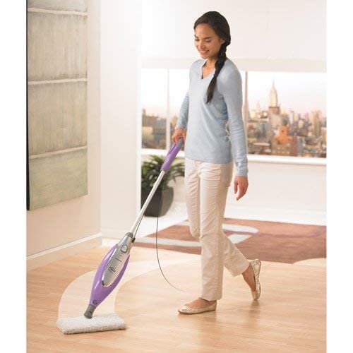 Shark SE450 Professional Steam Pocket Mop - 3 Piece Set (Renewed, Purple) | Powerful Steam Cleaning for Hard Floors | Perfect for Kitchen, Bathroom & Pet Areas