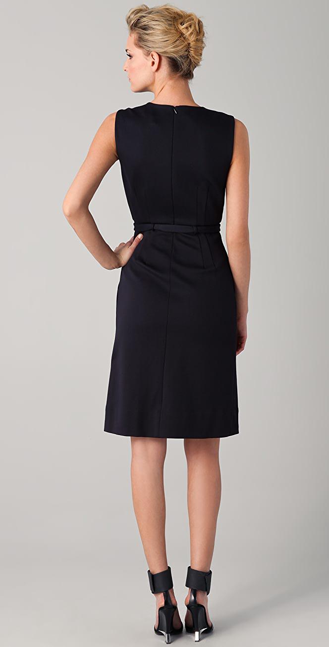 DIANE VON FURSTENBERG Black Twill Nula Shift Dress Size 6 - Elegant Casual Office Wear & Special Occasion Dress
