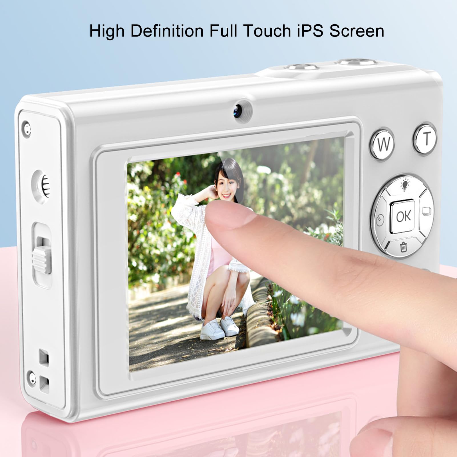 50MP Digital Camera with Anti-Shake & Multiple Zoom - 2.88in TFT Mirrorless Vlogging Camera for Teens & Beginners - Compact Travel, YouTube & Everyday Photography