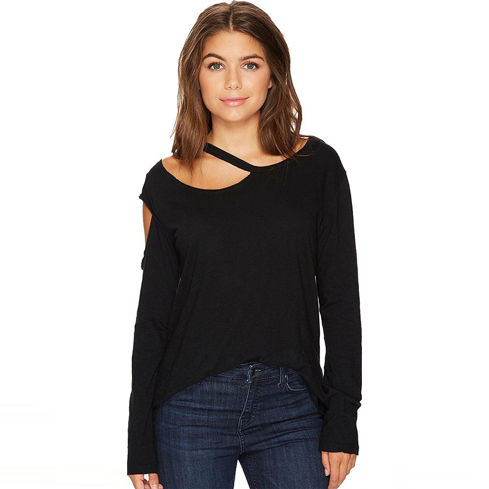 LNA Hamilton Long Sleeve Women's T-Shirt - Soft Cotton Crewneck Top for Casual Wear & Layering | Perfect for Everyday Outfits, Office Looks & Weekend Errands