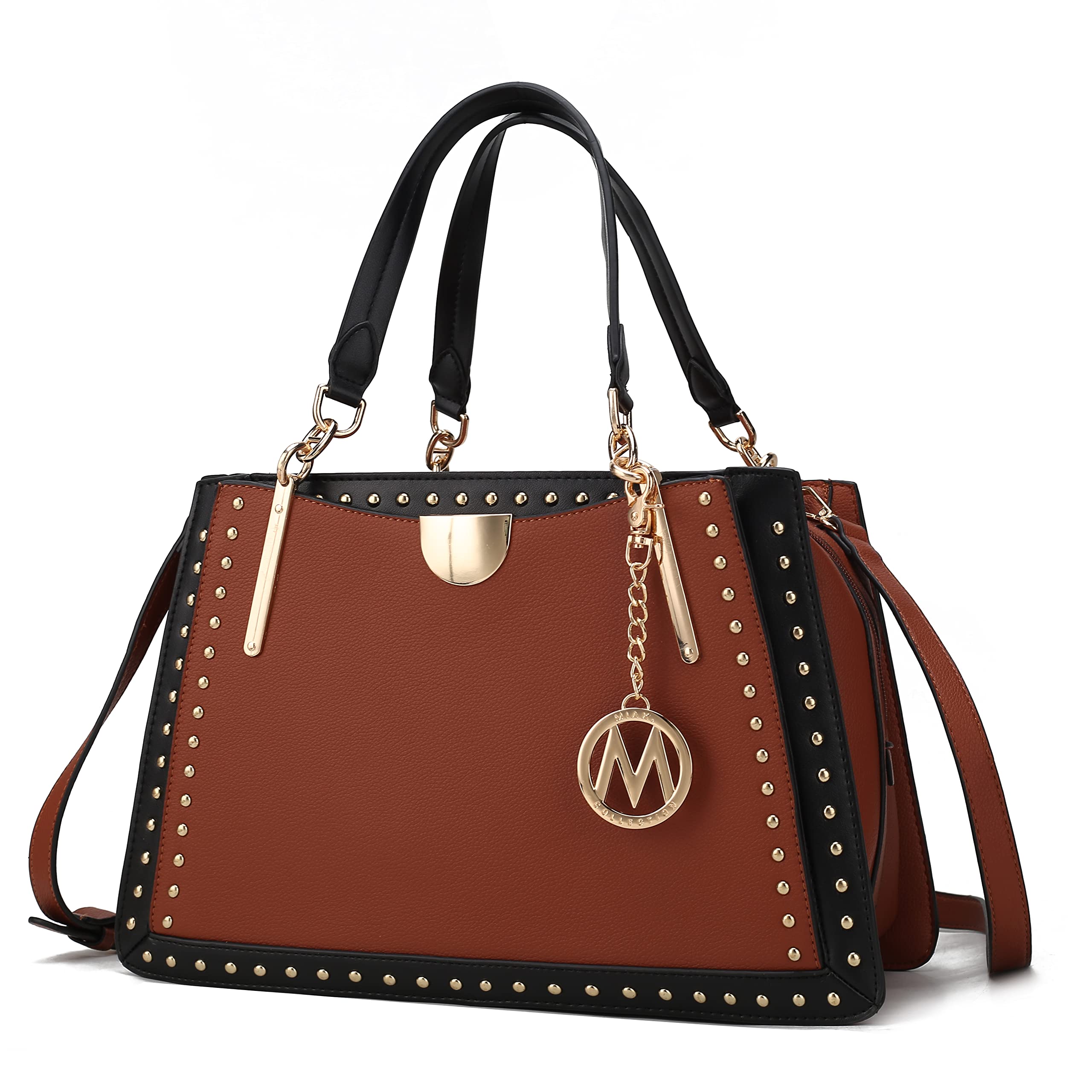 MKF Women's Crossbody Satchel Bag - Genuine PU Leather Shoulder Handbag with Top Handle - Stylish Tote Purse for Work, Travel & Everyday Use