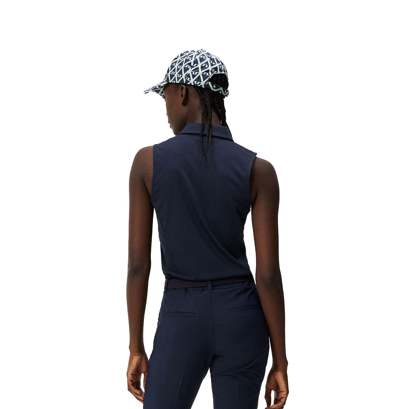 J. Lindeberg Dena Sleeveless Women's Golf Polo Shirt - Breathable Moisture-Wicking Performance Top for Golf, Tennis & Outdoor Sports