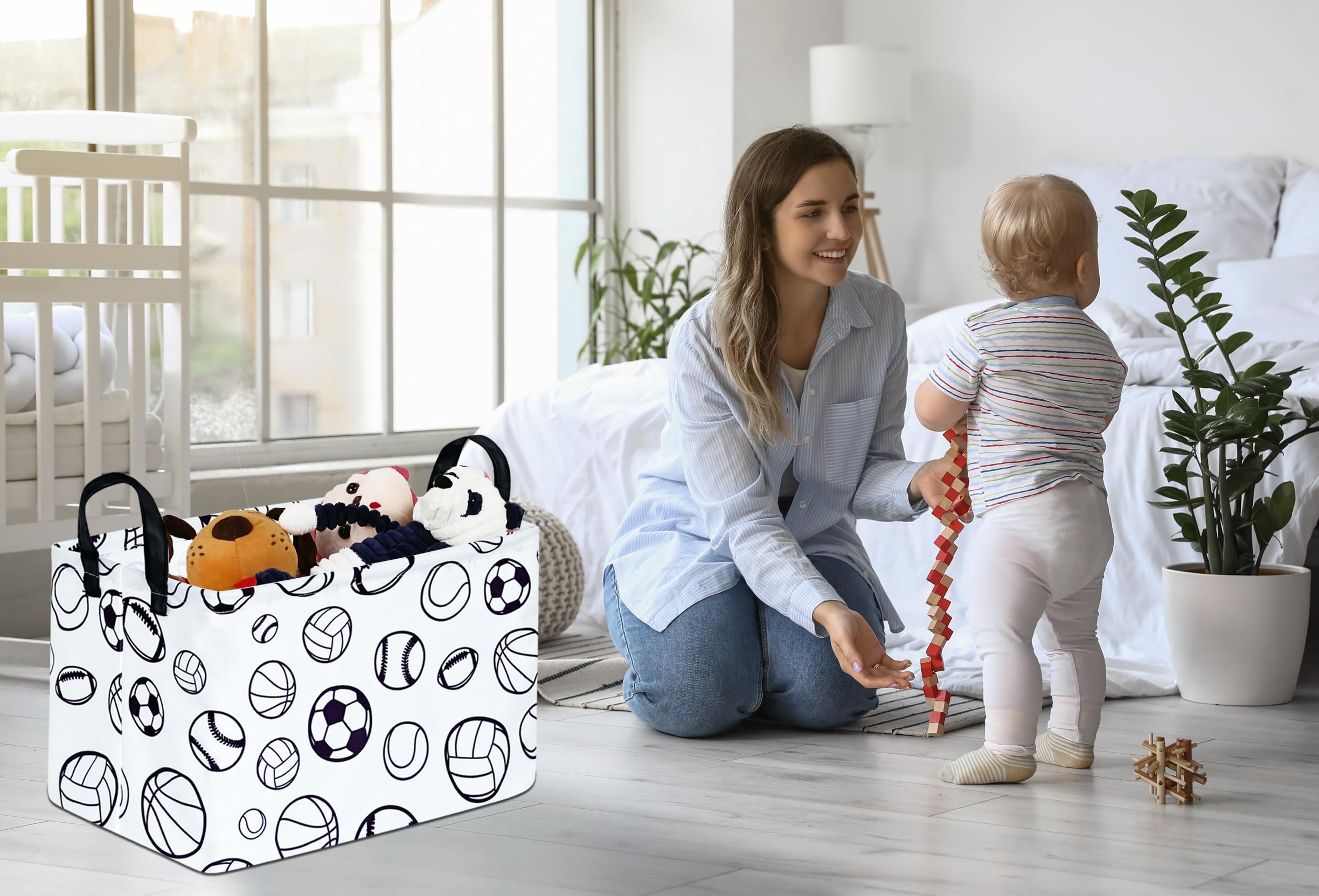 Waterproof Toy Storage Bin - Nursery Hamper & Kids Room Organizer for Toys, Laundry, and Home Decor - Perfect for Baby Gifts, Closet Shelves & Bedroom Baskets (Ideal for Playrooms, Daycares & Family Homes)