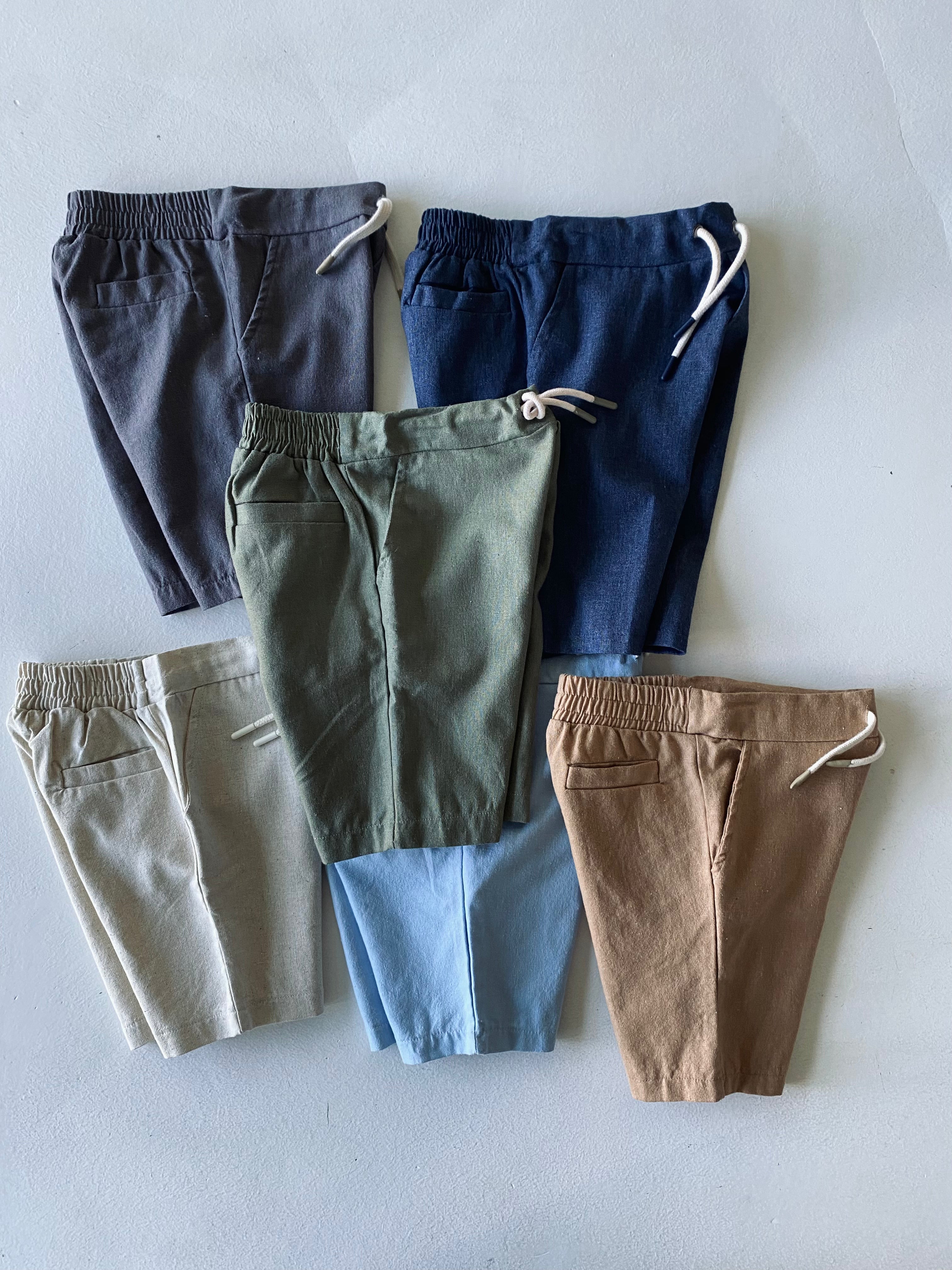 Kids Linen Shorts 3-Piece Dress Set - Breathable & Comfortable Summer Outfit for Boys & Girls - Perfect for Playdates, Beach Trips & Casual Wear
