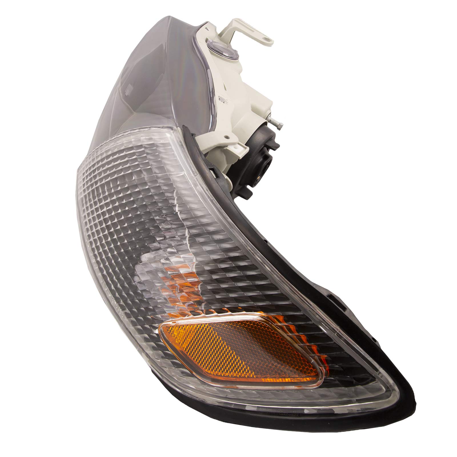 PERDE Black Housing Halogen Headlights 4Pc Set - Clear Lens Corner Lights Compatible with Lexus ES300 1997-2001 - Includes Left Driver & Right Passenger Side Headlamps - Perfect for Night Driving & Car Upgrades