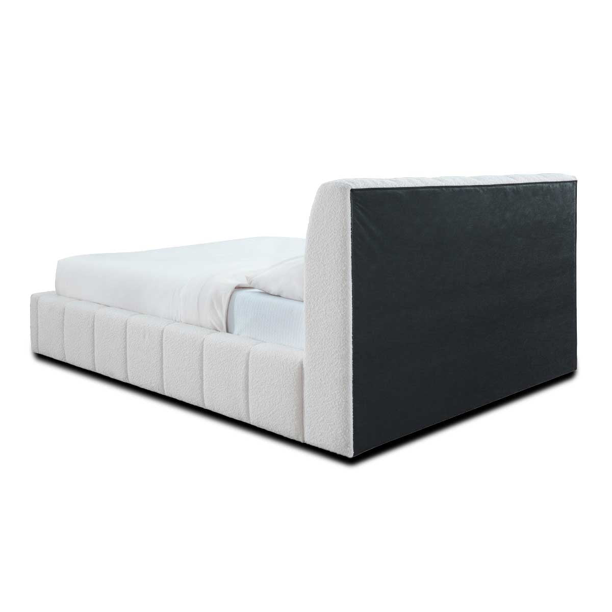 Allocco Boucle Queen Bed - Soft & Luxurious Upholstered Bed Frame for Bedroom - Perfect for Modern, Cozy, and Elegant Home Decor