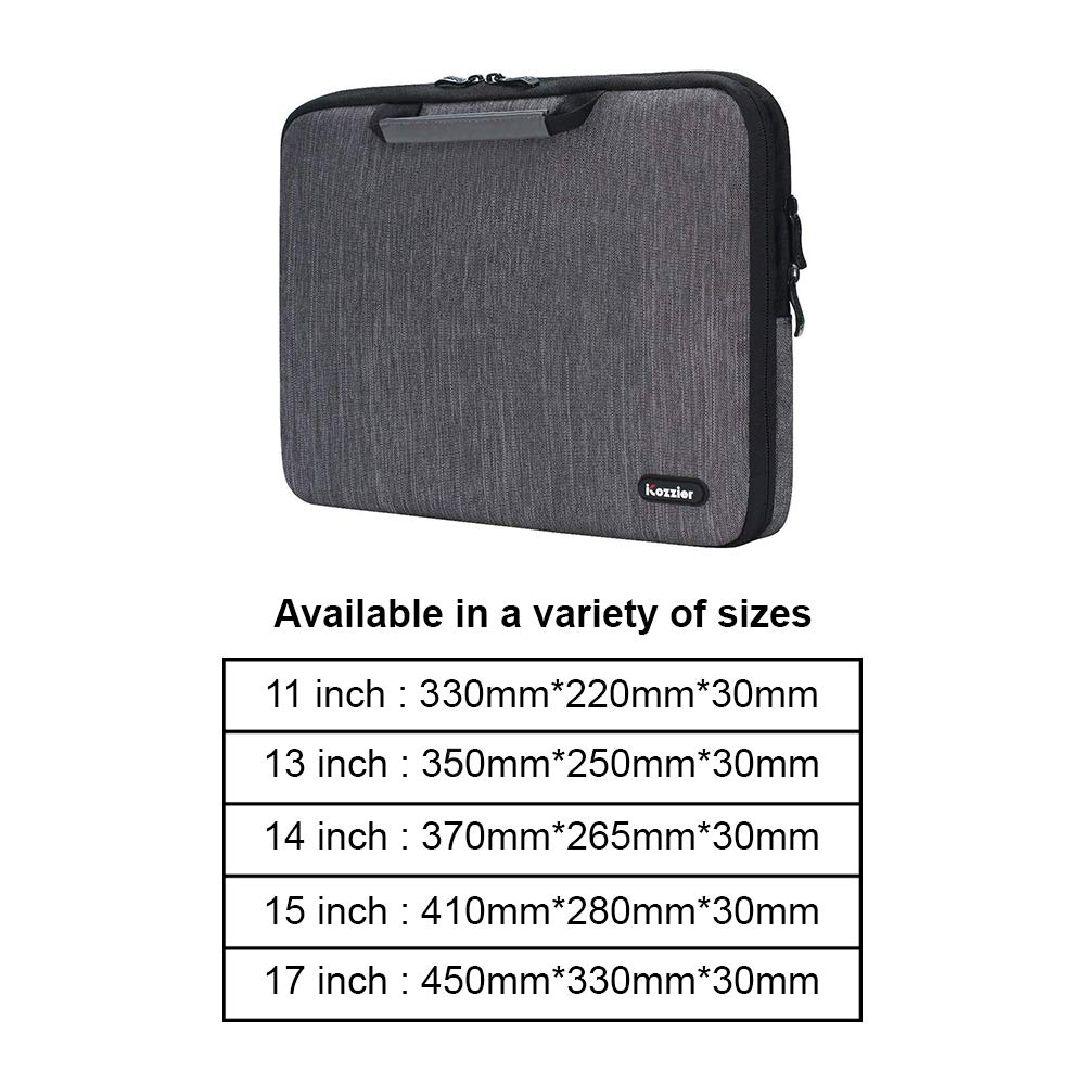 iCozzier 15-15.6 Inch Laptop Sleeve Case for MacBook Air/Pro - Protective Handle Strap Bag for 15