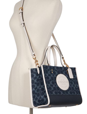Coach Dempsey Carryall Tote Bag - Signature Jacquard Fabric with Patch Detail - Perfect for Work, Travel & Everyday Use