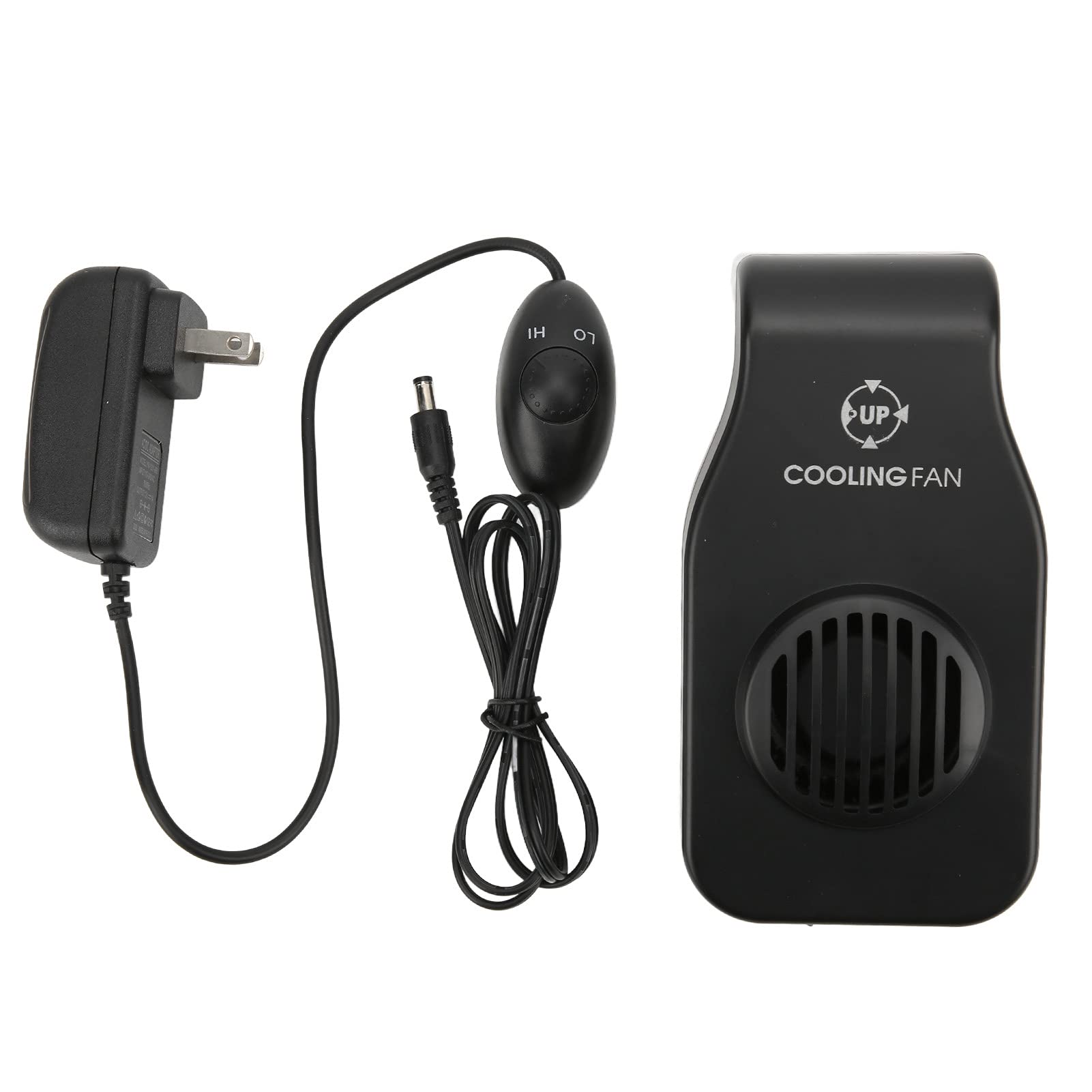 Pssopp Aquarium Cooling Fan - Adjustable Speed & Ultra Quiet Fish Tank Chiller for Freshwater & Saltwater Aquariums - 110-240V US Plug (Black) | Perfect for Tropical Fish Tanks, Reef Aquariums & Hydroponic Systems