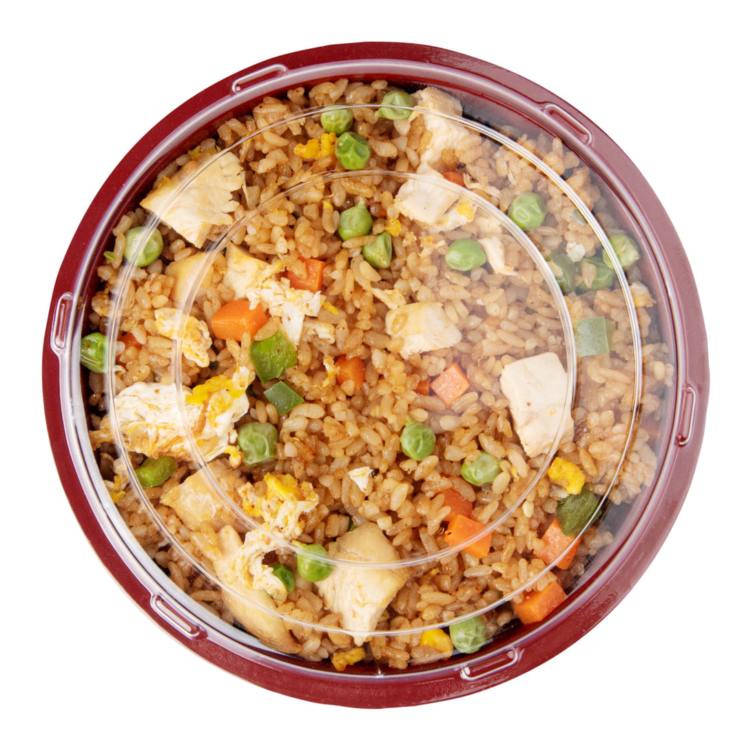 24 oz Round Black and Red Plastic Panda Bowl with Clear Lid - Microwave Safe Asian Style Soup Noodle Bowl (6.5