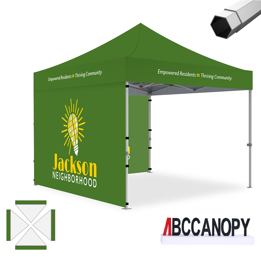 ABCCANOPY Heavy Duty Custom Canopy Tent 8x8/10x10/10x15/10x20 ft - Premium Pop Up Shelter for Outdoor Events, Farmers Markets & Camping (S2 Premium Series)
